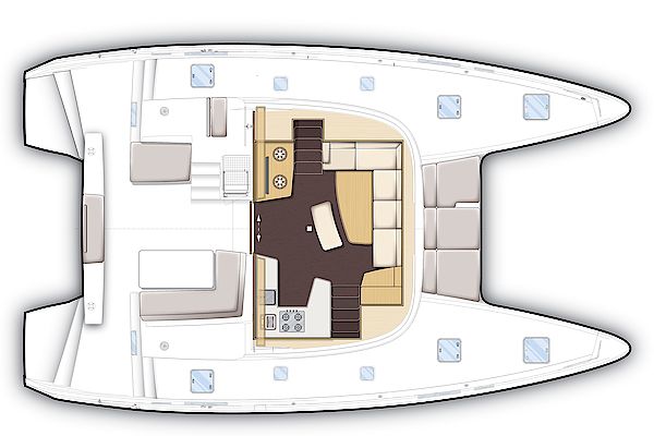 Catamaran Lagoon 42 Salon